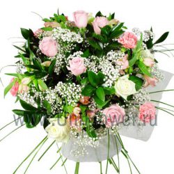 Роскошный букет роз «Марш Мендельсона»