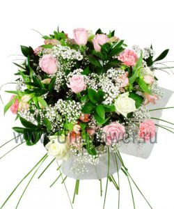 Роскошный букет роз «Марш Мендельсона»