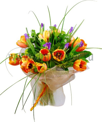 Букет тюльпанов «Оранжевое настроение»