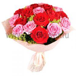 Букет бордовых роз «Мерси»