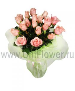 Букет 19 розовых роз «Джульетта»