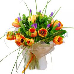 Букет тюльпанов «Оранжевое настроение»