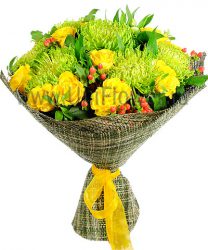 Букет желтых роз «Бомбей»