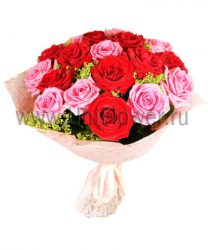 Букет бордовых роз «Мерси»