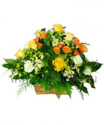 Корзина роз «Пастушка»