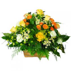 Корзина роз «Пастушка»