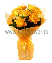 Букет оранжевых роз «Лисичка»