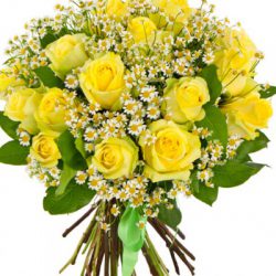 Букет 19 желтых роз