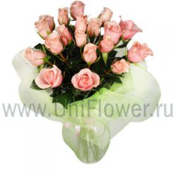 Букет 19 розовых роз «Джульетта»