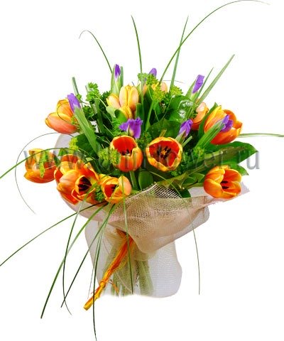 Букет тюльпанов «Оранжевое настроение»