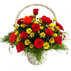 Корзина 23 розы «Аплодисменты»