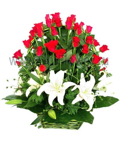 Корзина 51 красная роза